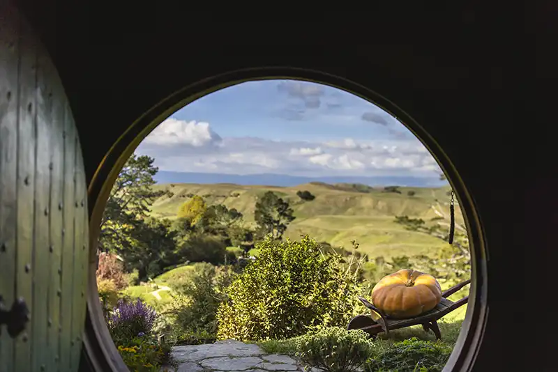 Take your hire car from Tauranga to visit Hobbiton